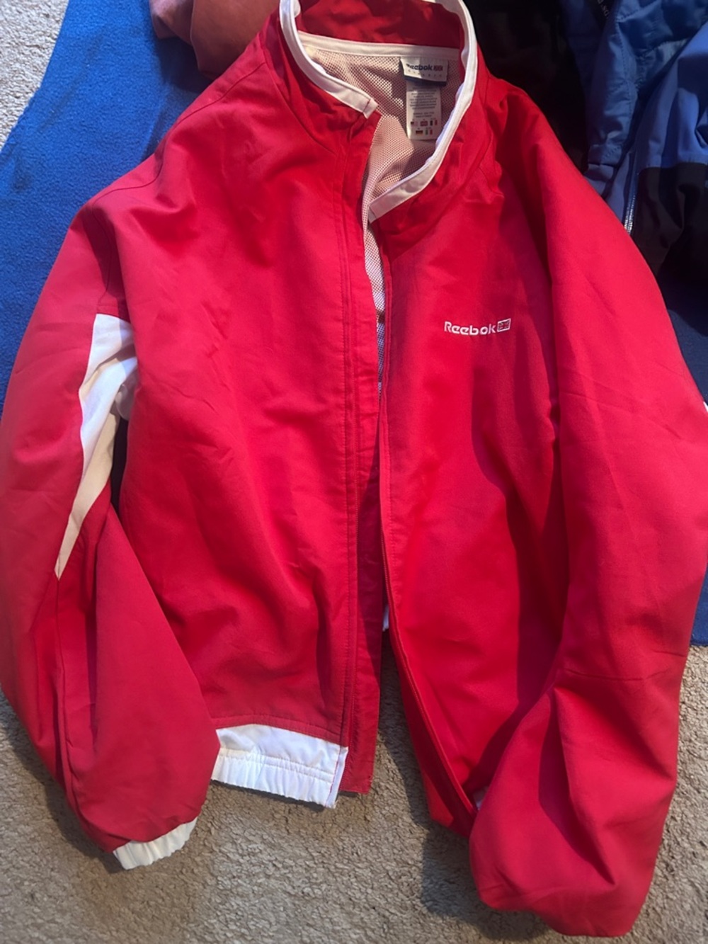 Reebok Red and White Performance Jacket